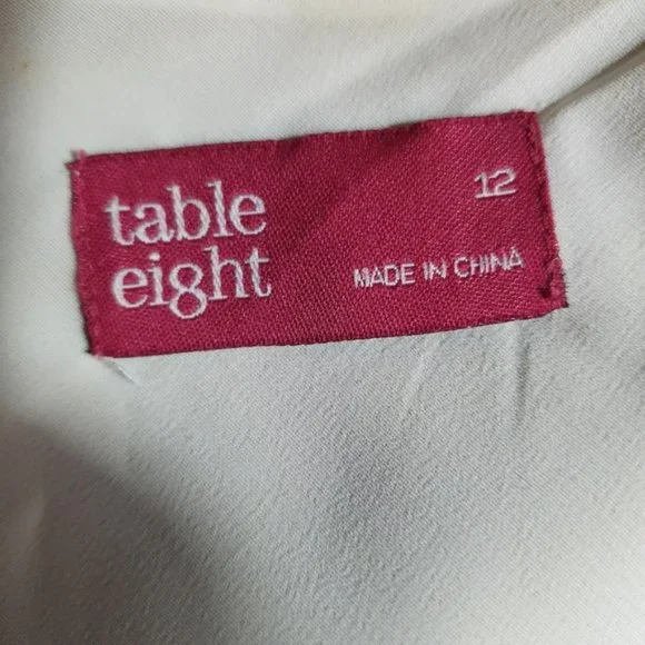 Table 8 floral maxi slip dress wrap SILK tanwhite ruffled ruched - Picture 7 of 8